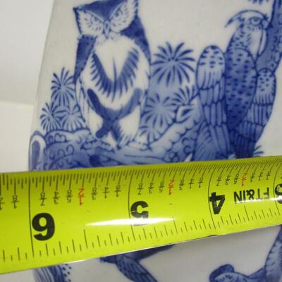 Formalities by Baum Bros Blue & White Bird Porcelain Vase