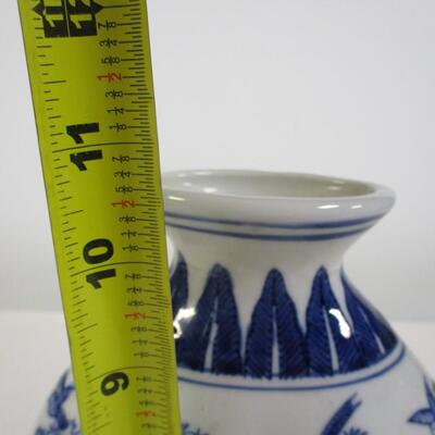 Formalities by Baum Bros Blue & White Bird Porcelain Vase