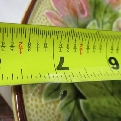 Set Of Grape Leaf Majolica Dessert Plates