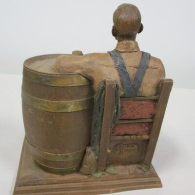 Thomas Clark "Uncle Herschel" Cracker Barrel Edition Statue - Signed