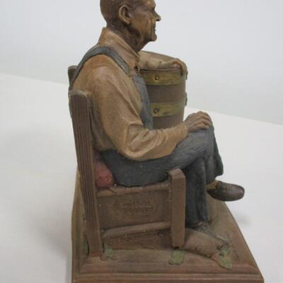 Thomas Clark "Uncle Herschel" Cracker Barrel Edition Statue - Signed