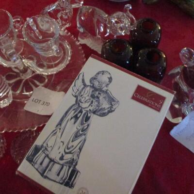French Daum Crystal Bear and other Glass Figurines