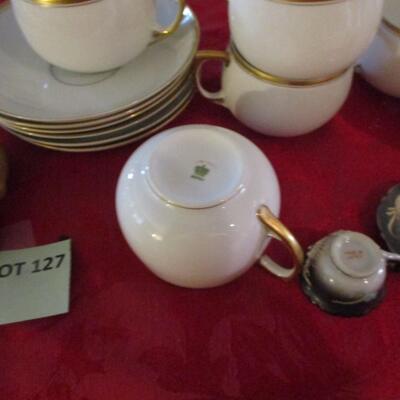 Chinese Copper Medal/Tea Cups/Porcelain Lily