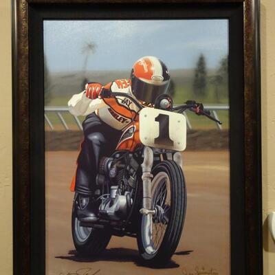LOT 125. HARLEY-DAVIDSON LIMITED EDITION SCOTT JACOBS GICLEE ON CANVAS