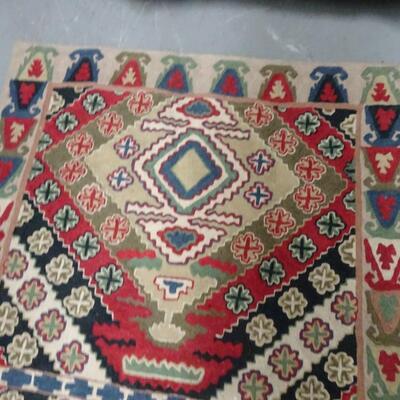 LOT 147  KASHMIR WOOL RUG MADE IN INDIA