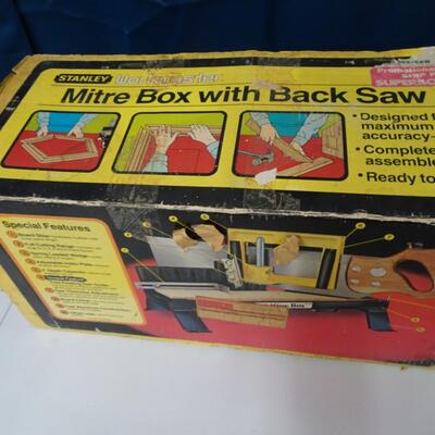 LOT 154. STANLEY MITRE BOX WITH SAW