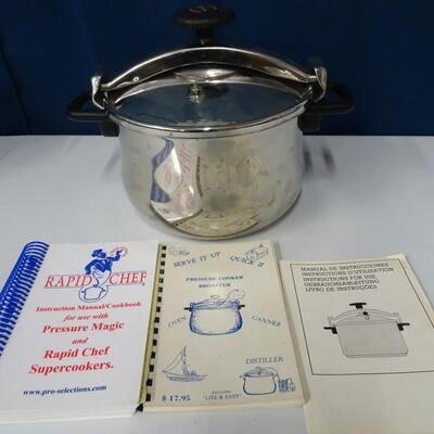 LOT 171. PRESSURE COOKER AND COOK BOOKLS