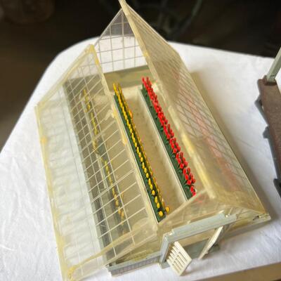 1283 Vintage Plasticville Toy Train Village & More