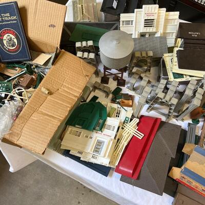 1283 Vintage Plasticville Toy Train Village & More