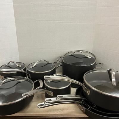 1285 Set of 9 Kirkland Signature Cooking Pans