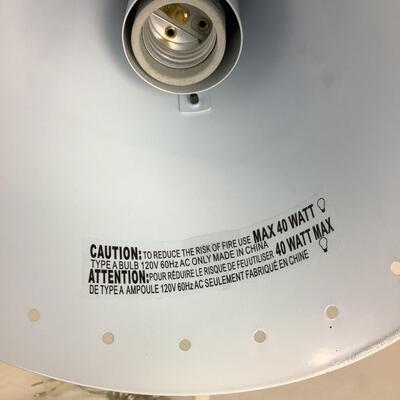 1292 Pair of White/Metal Adjustable Table Lamps