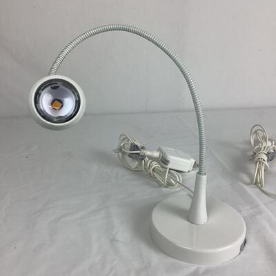 1294 Pair of Bendable White Table Lights