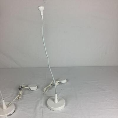 1294 Pair of Bendable White Table Lights