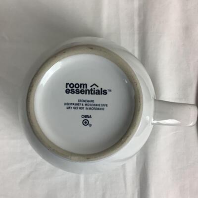 1296 Set of Room Essentials White Stoneware Plates/Bowls