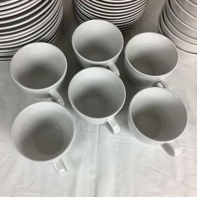 1296 Set of Room Essentials White Stoneware Plates/Bowls