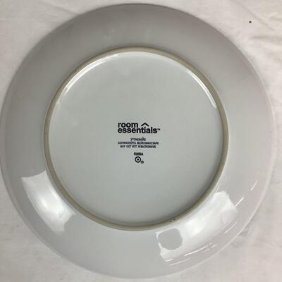 1296 Set of Room Essentials White Stoneware Plates/Bowls