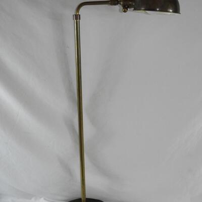 Vintage Brass Floor Reading Lamp