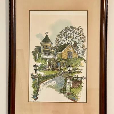 LOT 2  S/N SERIGRAPH w/COA BY LANG VICTORIAN HOUSE ARTCO GROUP