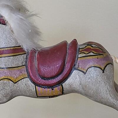 Lot 2: Vintage Handpainted Wood Rocking Horse