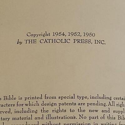 Lot 7: 1950's Holy Bible Catholic Edition