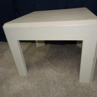LOT 181. WHITE END TABLE