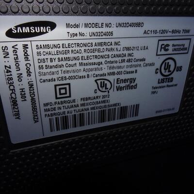 LOT 192.   SAMSUNG.  32"  TV