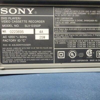 LOT 203. SONY DVD/VHS COMBO