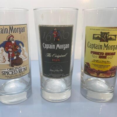 Set of 3 Captain Morgan glasses