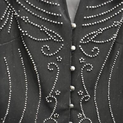 Black Beaded Attire Ensemble