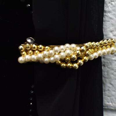 Black Beaded Attire Ensemble