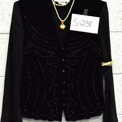 Black Beaded Attire Ensemble