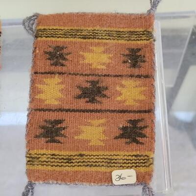 Lot 31: Vintage Native American Woven Mouse on Woven Rug