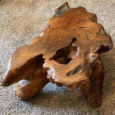 Vintage Burl Wood Coffee Table