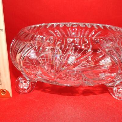 Crystal Czech Footed Bowl