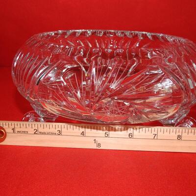 Crystal Czech Footed Bowl