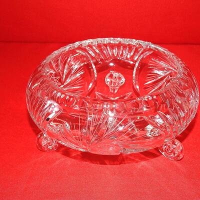 Crystal Czech Footed Bowl