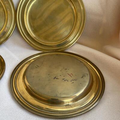 7"  -   4 Brass snack plates