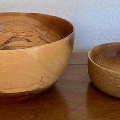 Two Wooden Bowls Myrtlewood Factory Oregon