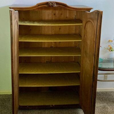 Antique Armoire With Shelves