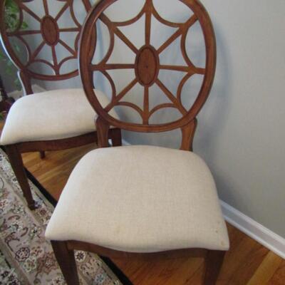 Six Spider Web Back Chairs