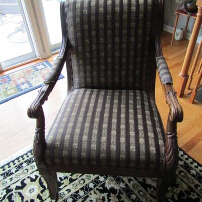 Upholstered Wood Frame Accent Chair