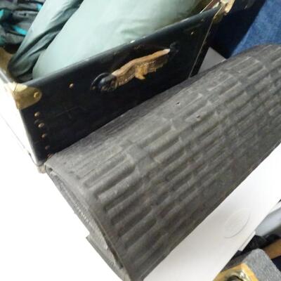 LOT 243. TRUNK WITH CAMPING GEAR