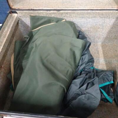 LOT 243. TRUNK WITH CAMPING GEAR