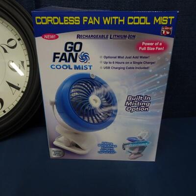 LOT 247  GO FAN, CLOCK AND HEATOLOGY BLANKET PAD