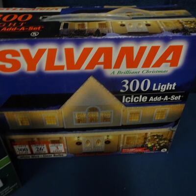 LOT 248. CHRISTMAS DECORS AND LIGHTS