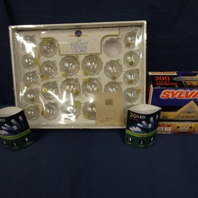 LOT 248. CHRISTMAS DECORS AND LIGHTS