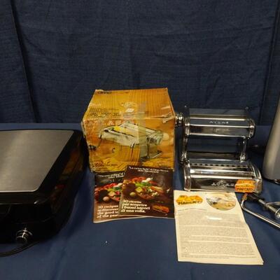 LOT 251. KRUPS WAFFLE IRON, PASTA MACHINE AND CAN OPENER