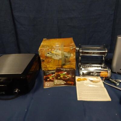 LOT 251. KRUPS WAFFLE IRON, PASTA MACHINE AND CAN OPENER