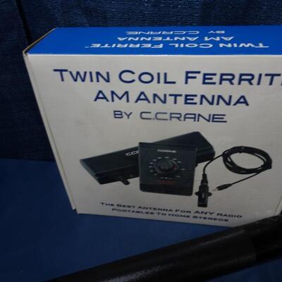 LOT 261. RACQUET BALL RACQUET, LIGHTS, POWER STRIP AND ANTENNA