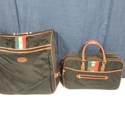 LOT 269. VINTAGE LARK GARMENT BAG AND SUITCASE